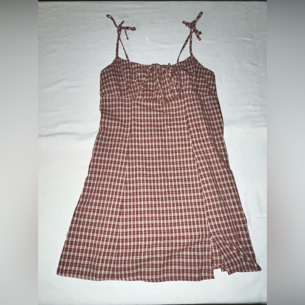 Red and White Plaid Dress